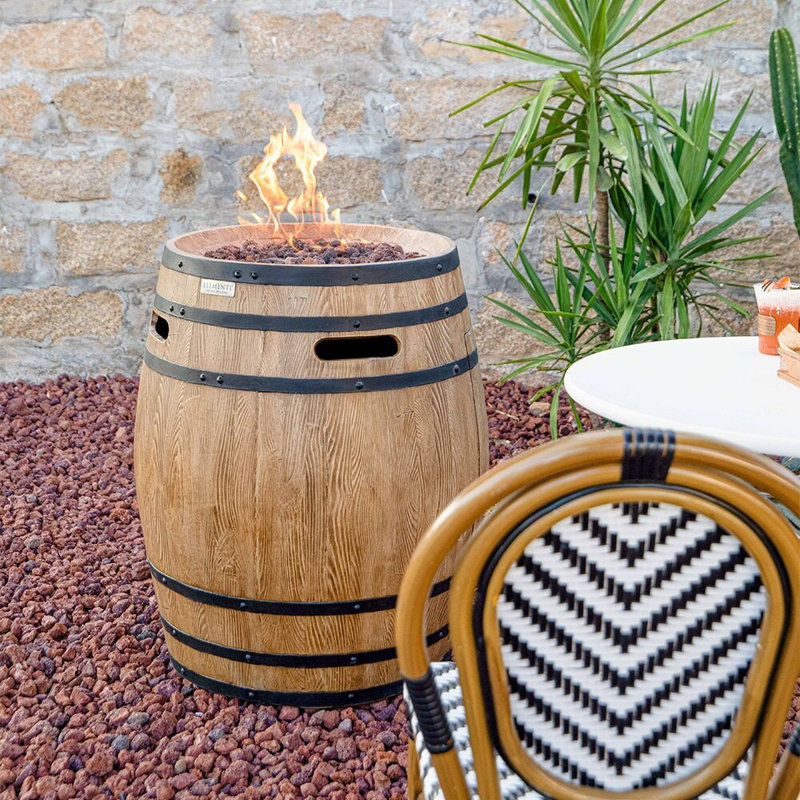 Napa Round Concrete Propane Smokeless Fire Column