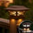Kingsbridge Solar Powered Integrated LED Aluminum Fence Post Cap Light 4 in. x 4 in. with Base Adapter Included-115673976