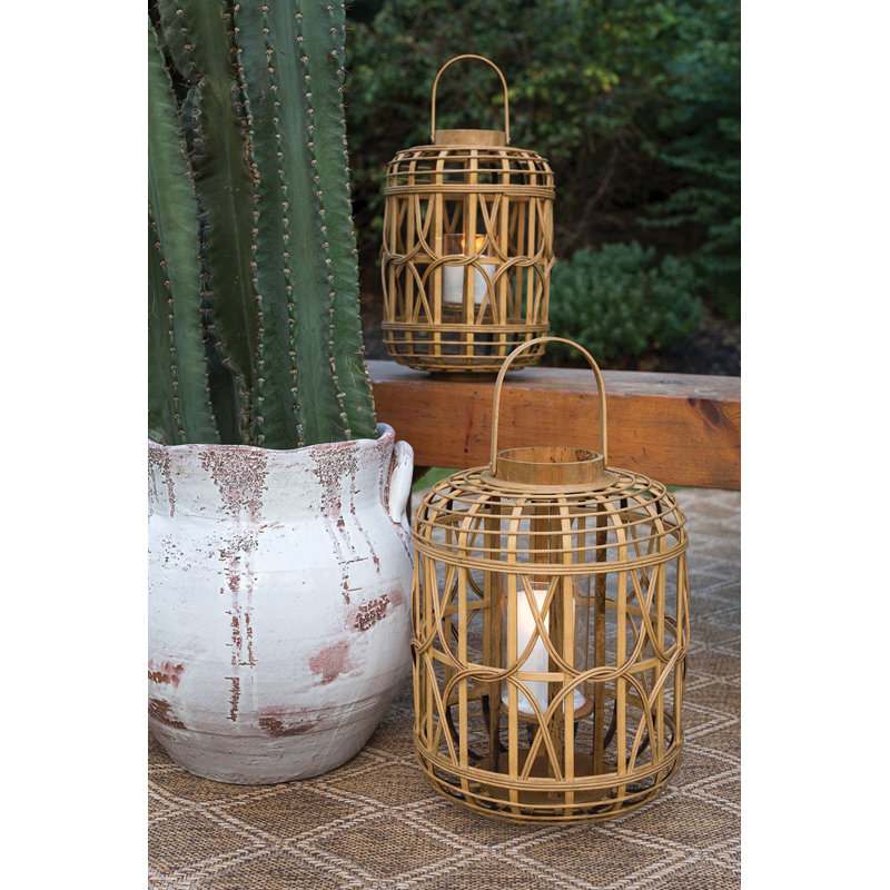 Latonia Tabletop Lantern, 15.5" H x 12.25" W x 12.25" D