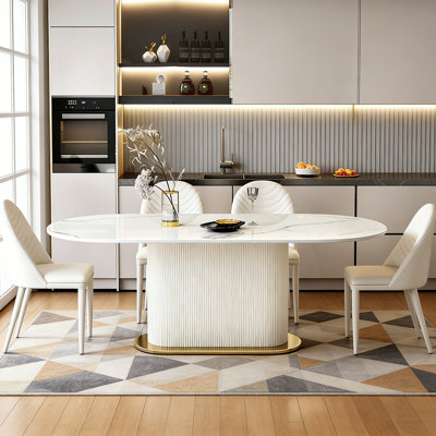 Light luxury home dining table
