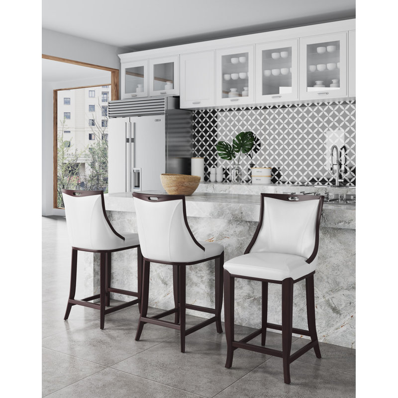 Tabouret de bar Emperor, Blanc perle