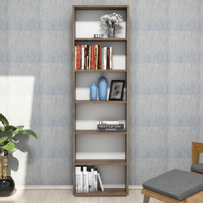 Bibliothèque standard H 66,93 "x l 19,69" Dennie, Noyer