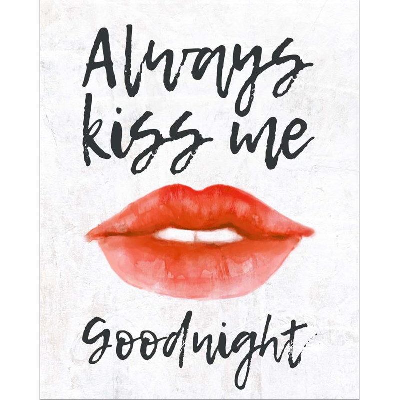 «Lips - Kiss Me Goodnight» par Color Me Happy, art mural sur toile