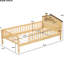 Lit simple avec rangement intégré, tête de lit en forme de maison et tête de lit à plateforme en bois avec rangement à DEL