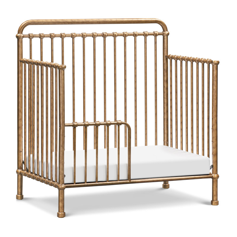 Winston 4-in-1 Convertible Mini Crib, Vintage Gold