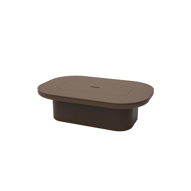 Table basse avec rangement Luna, Brun