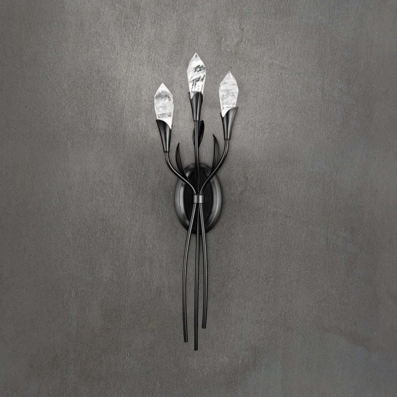 3 - Light LED Armed Sconce, Black