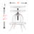 Industrial Adjustable Height Swiveling Stool - White