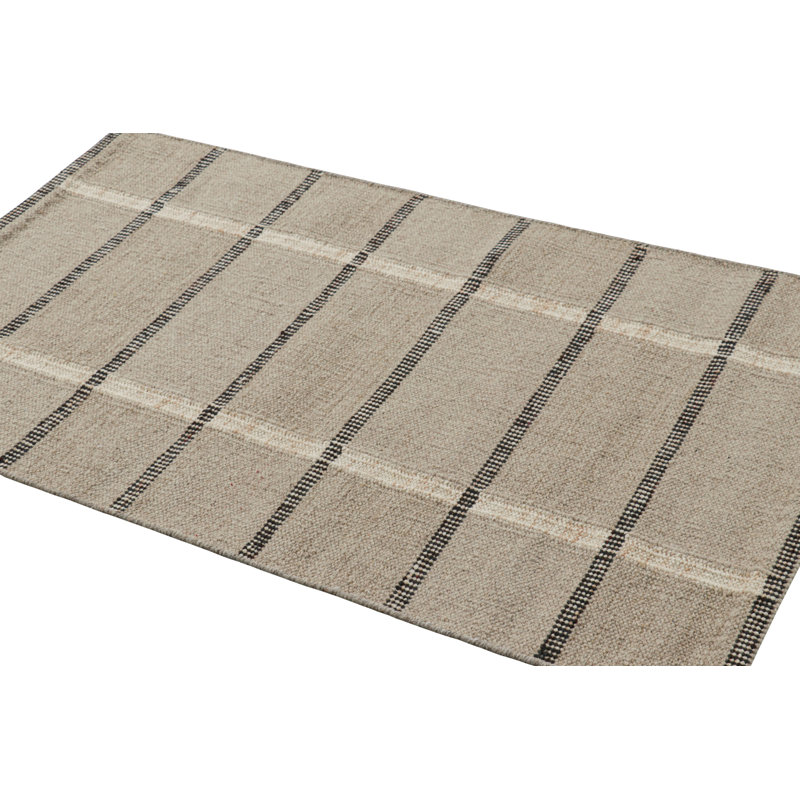 Scandinavian Wool Geometric Area Rug, Rectangle 13' x 19'