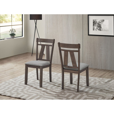 Wooden Dining Chair W/ Fabric Cushion