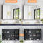 Armoire à pharmacie 36 po x l 30 po avec miroir en aluminium, meuble-lavabo encastré ou à fixation en surface avec tablette en verre trempé réglable, grand espace de rangement (noir)-1005540906-1005540911