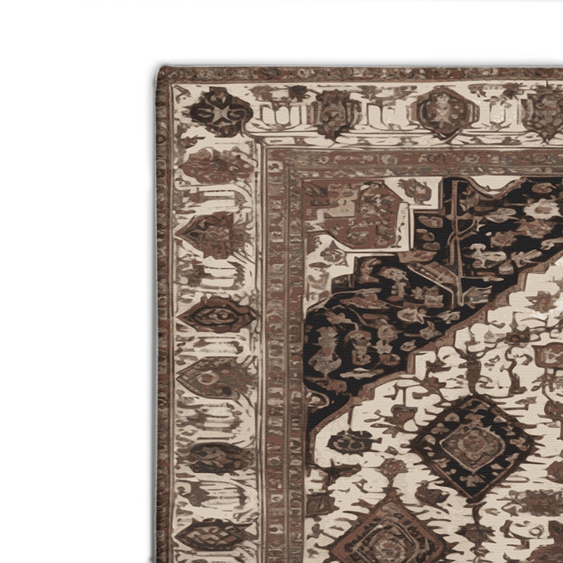Persian Gray Indoor and Outdoor Area Rug, Rectangle 2' x 3'