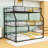 Metal Triple Bunk Bed with Full-Length Guardrails, Quiet Slat Support System-441867840-441867846