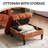 77.2" Wide Sectional Couches Sofas with Storage Chaise, 3 Seat Chenille Upholstered Sofa with Ottoman, Orange-1912668500