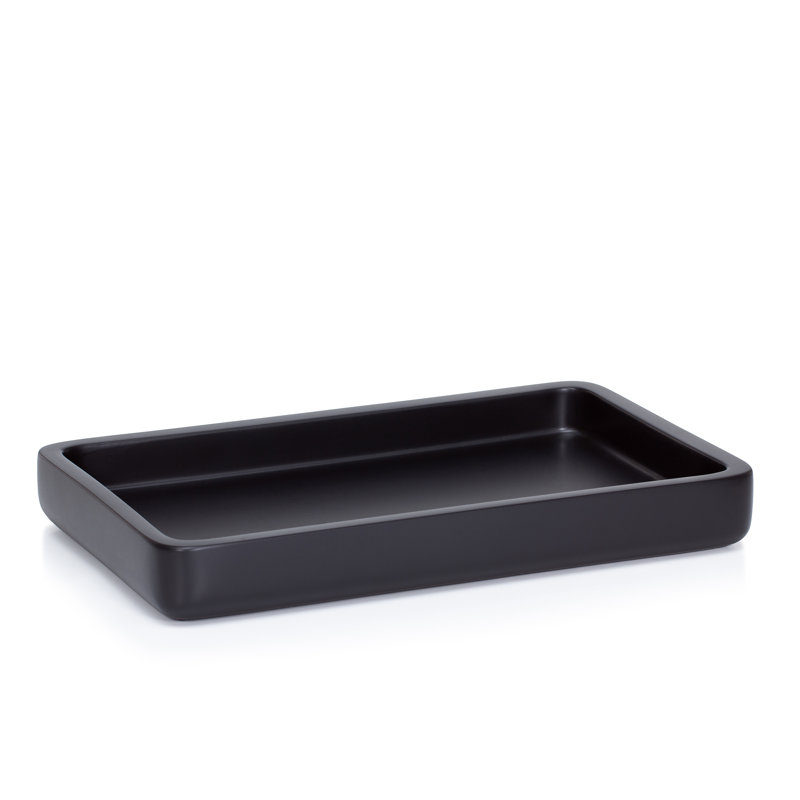 Domus Black Matte Bathroom Tray