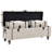 Storage Benches 3 pcs Cream Solid Wood Fir & Fabric