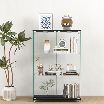 Vitrine moderne en verre avec lumières DEL
