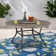 Patio Aluminum Round 60" Dining Table With Removable Lazy Susan and Umbrella Hole for 6 Person