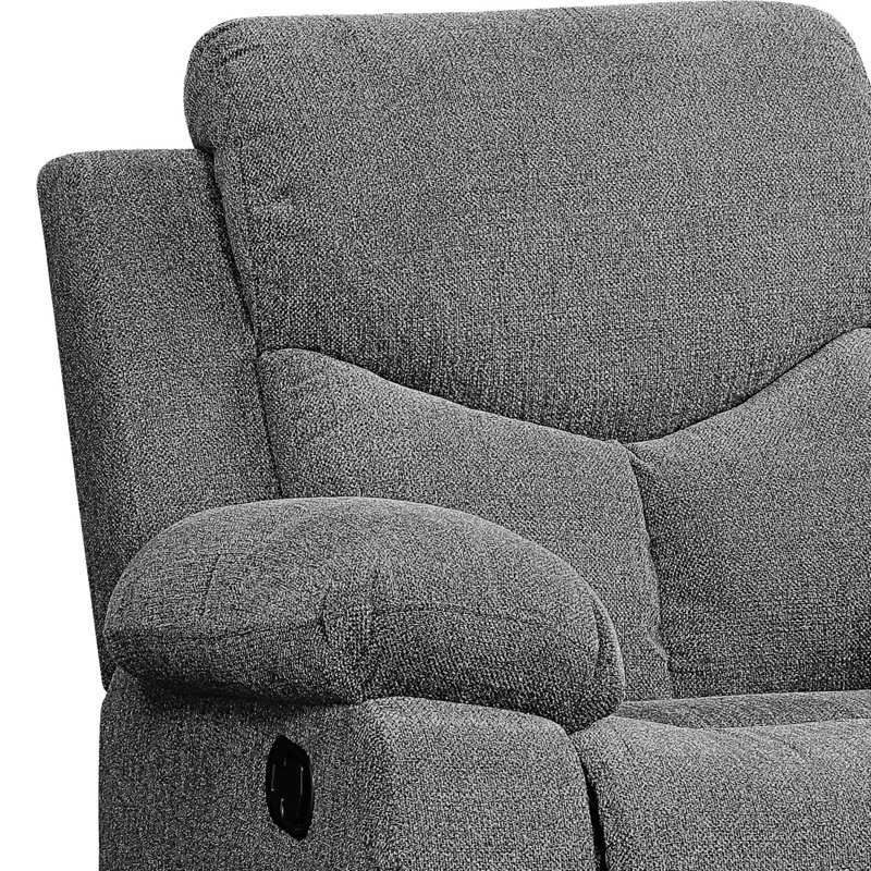 Gray Chenille Glider Recliner