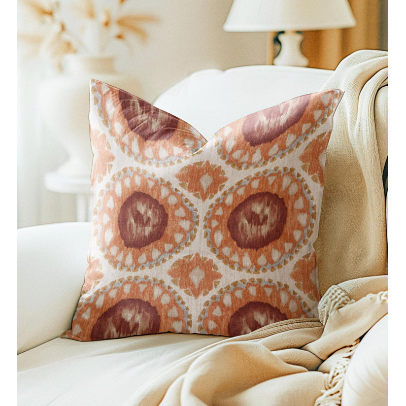 Housse de coussin Burnt Orange Medallion, Rectangle H 12 po x l 19 po