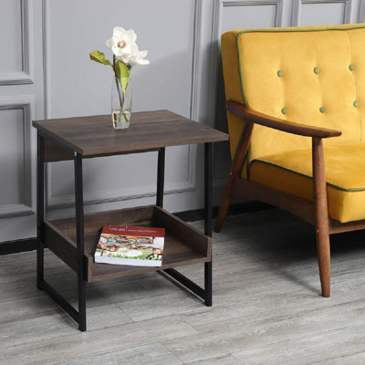 Arrabury Sled End Table - Storage Nightstand with Drawer