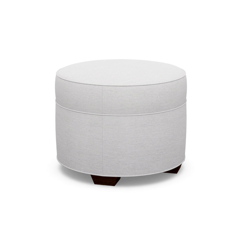 Ottoman Shop Round Ottoman, Walnut, 7245-70, Polypropylene/Olefin
