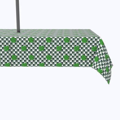 Queensbury Checkered St. Patrick's Day Tablecloth