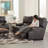 Anjuman 89" Leather Match Pillow Top Arm Reclining Loveseat-24676008-24676006-24676005
