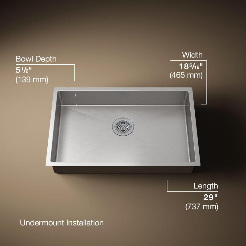 Strive 29 In. Undermount Single-Bowl Kitchen Sink