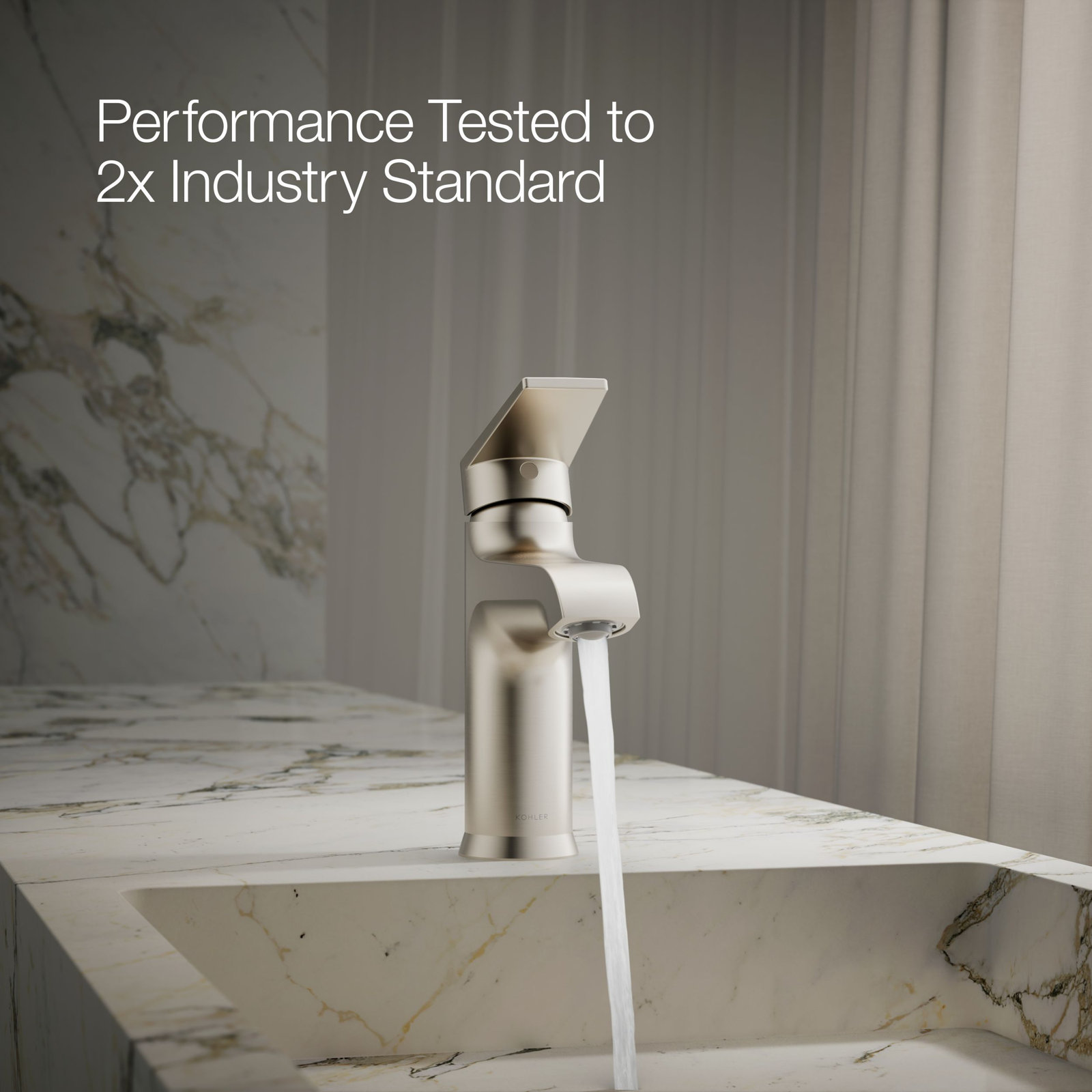 Kohler Hint Single-Handle Bathroom Faucet with Pop-Up Drain Assembly, One Hole Bathroom Sink Faucet, 1.2 gpm