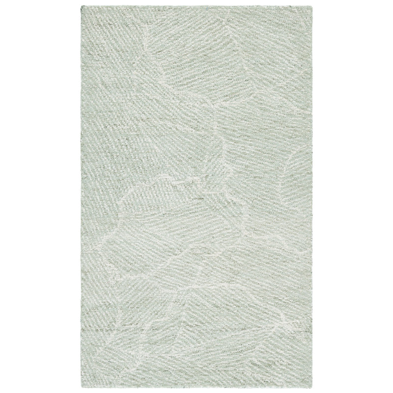 Judner Hand Tufted Wool Pile Abstract Rug, Rectangle 3' x 5'