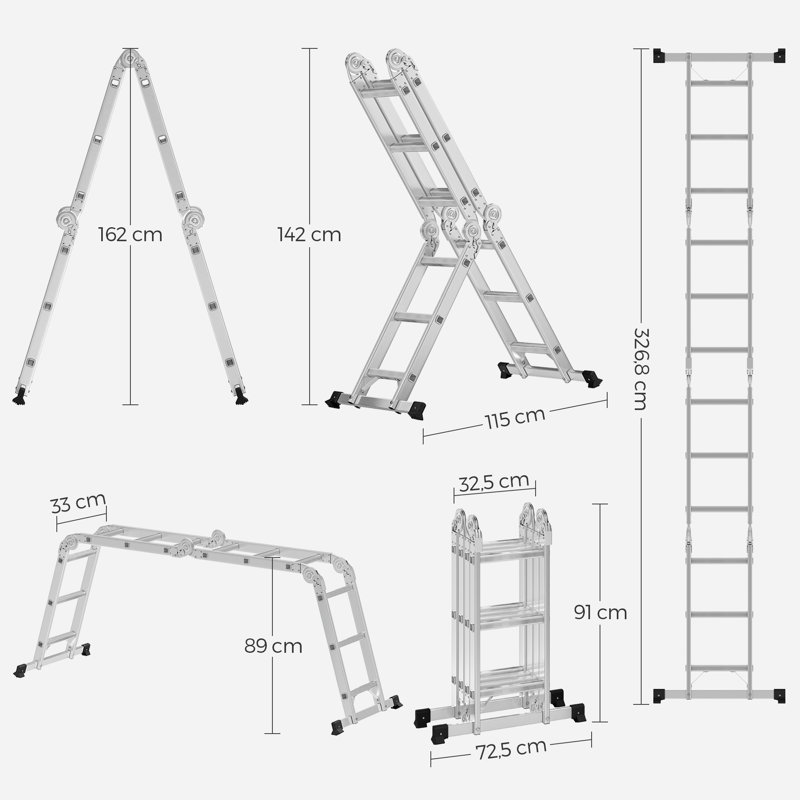 Metal Folding Multi-Position Ladder