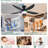 Ceiling Fan With Light, 48" RGB Low Profile Ceiling Fans With Lights And Remote Control, Dimmable, DC Reversible Motor, Noiseless, 6 Speeds Flush Mount Ceiling Fan For Bedroom-1115020098-1115020100