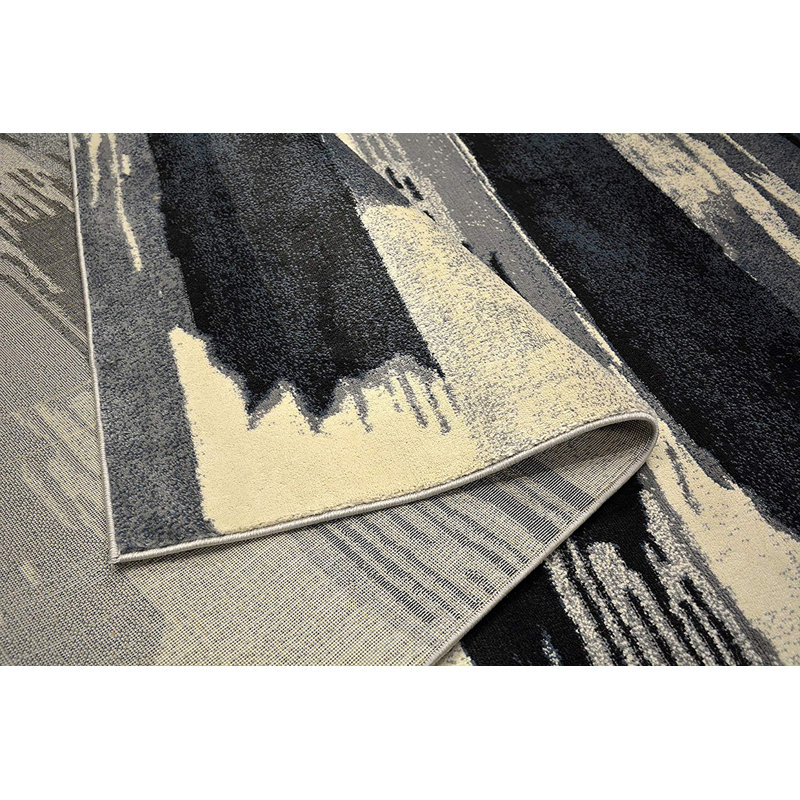 Tapis abstrait à larges rayures abstraites