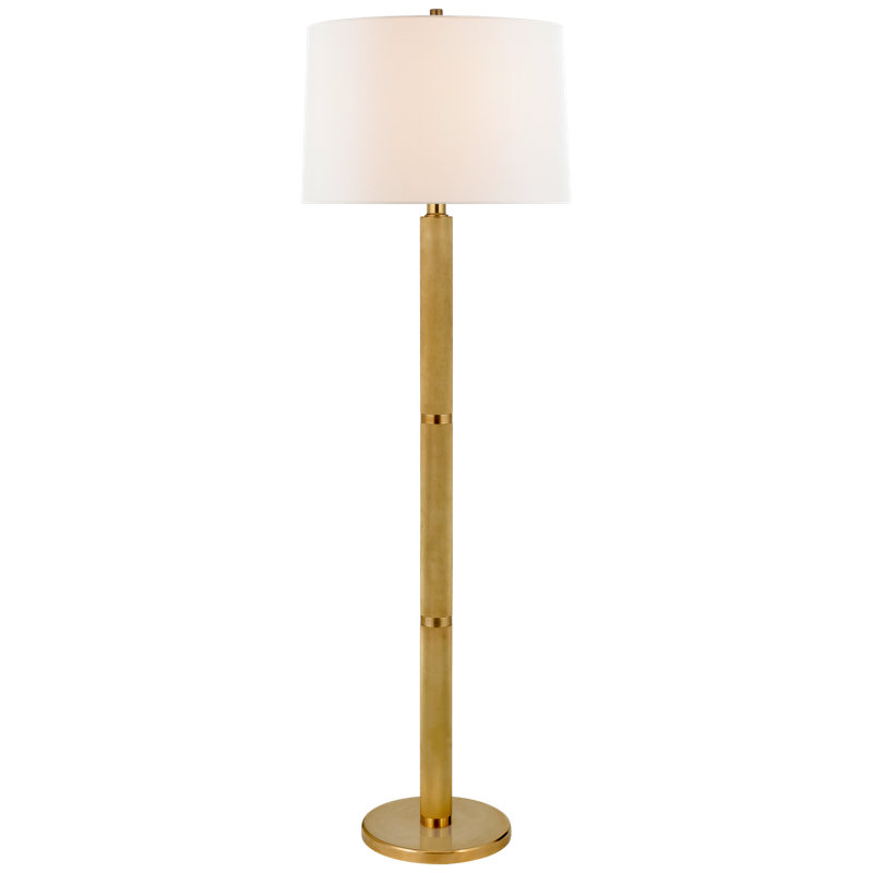 Ralph Lauren Barrett 2 Light Floor Lamp, Natural Brass