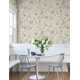 Passion Flower Toile Floral Wallpaper