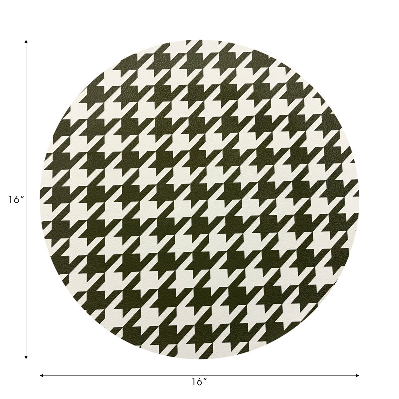 Pebble 16" Vinyl Placemat, Green/White