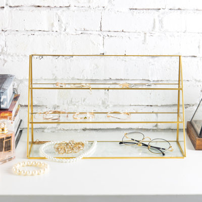 3-Tier Retail Glass Display Showcase Jewellery Stand