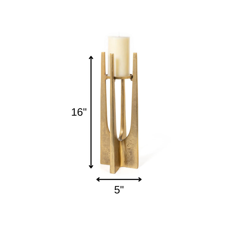 HomeRoots 16'' H Aluminum Tabletop Pillar