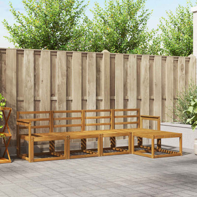 Vidaxl Outdoor Sofa Set Solid Acacia Wood Furniture Garden Terrace Lounge