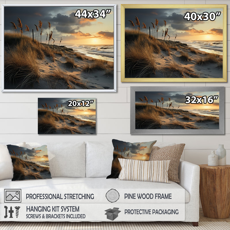 «Beach Photo Grass», reproduction sur toile, H 34 po x l 44 po x P 1,5 po