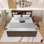 King Size Wood Platform Bed With Multi-Storage Headboard, USB And Drawers