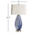 Blue/White Blown Glass Table Lamp