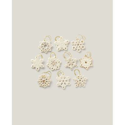 ORNAMENT TREES Snowflake 10 Piece Holiday Shaped Ornament Set