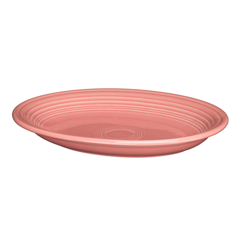Plat de service ovale Fiesta Serveware, Pivoine, H 1,5 po x l 8,88 po x L 11 po