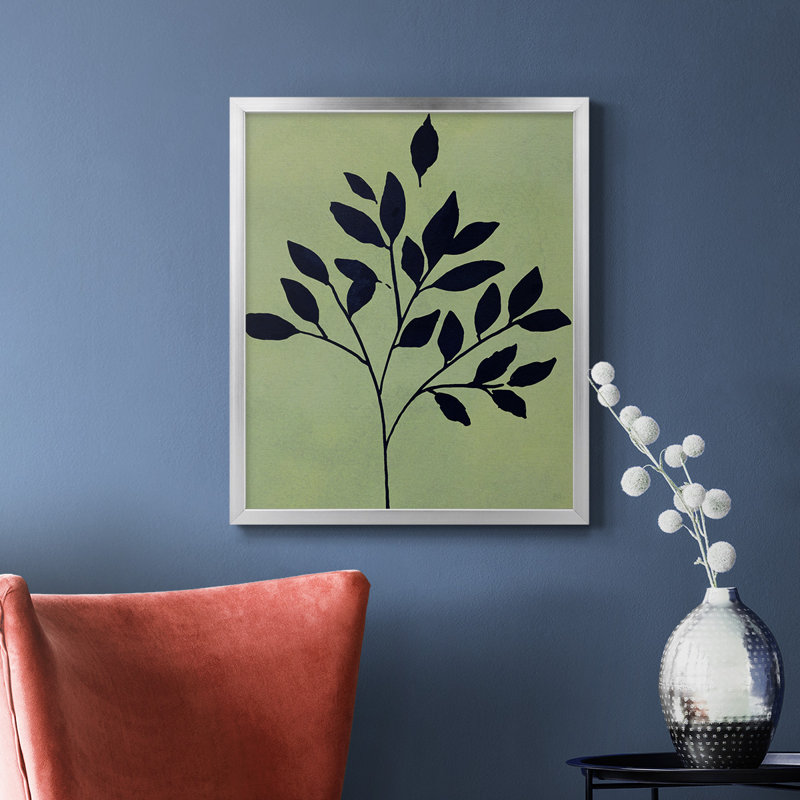 Earthly Botanical I, toile encadrée de qualité supérieure - prête à être accrochée, Argent, H 20 po x l 16 po
