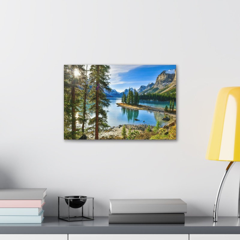 Montagne, lac, nature, nature, photographie, art mural, H 24 po x l 30 po