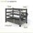 3.4ft H x 4.6ft W x 2.8ft L WoodTek Poolside Organizer and Pool Float Storage Rack, Wheeled Storage for Toys, Floats, and Accessories - Durable Pool Deck Caddy & Organizer w/Dividers, Zippity ZP19078