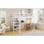 Lit mezzanine en bois avec tablettes-759835581