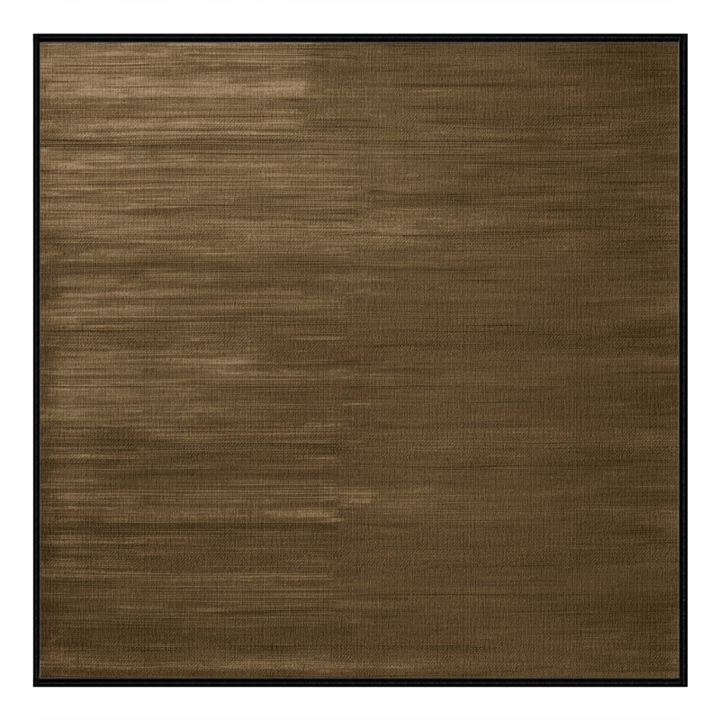 Tapis brun uni lavable à la machine, Carré 6 pi
